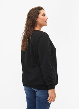 Kerst sweatshirt, Black LOADING, Model image number 1