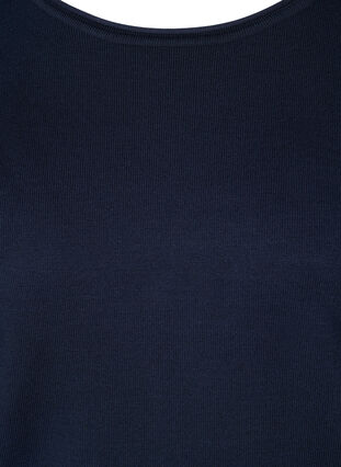 Blouse en tricot de couleur unie en mélange de viscose, Night Sky, Packshot image number 2