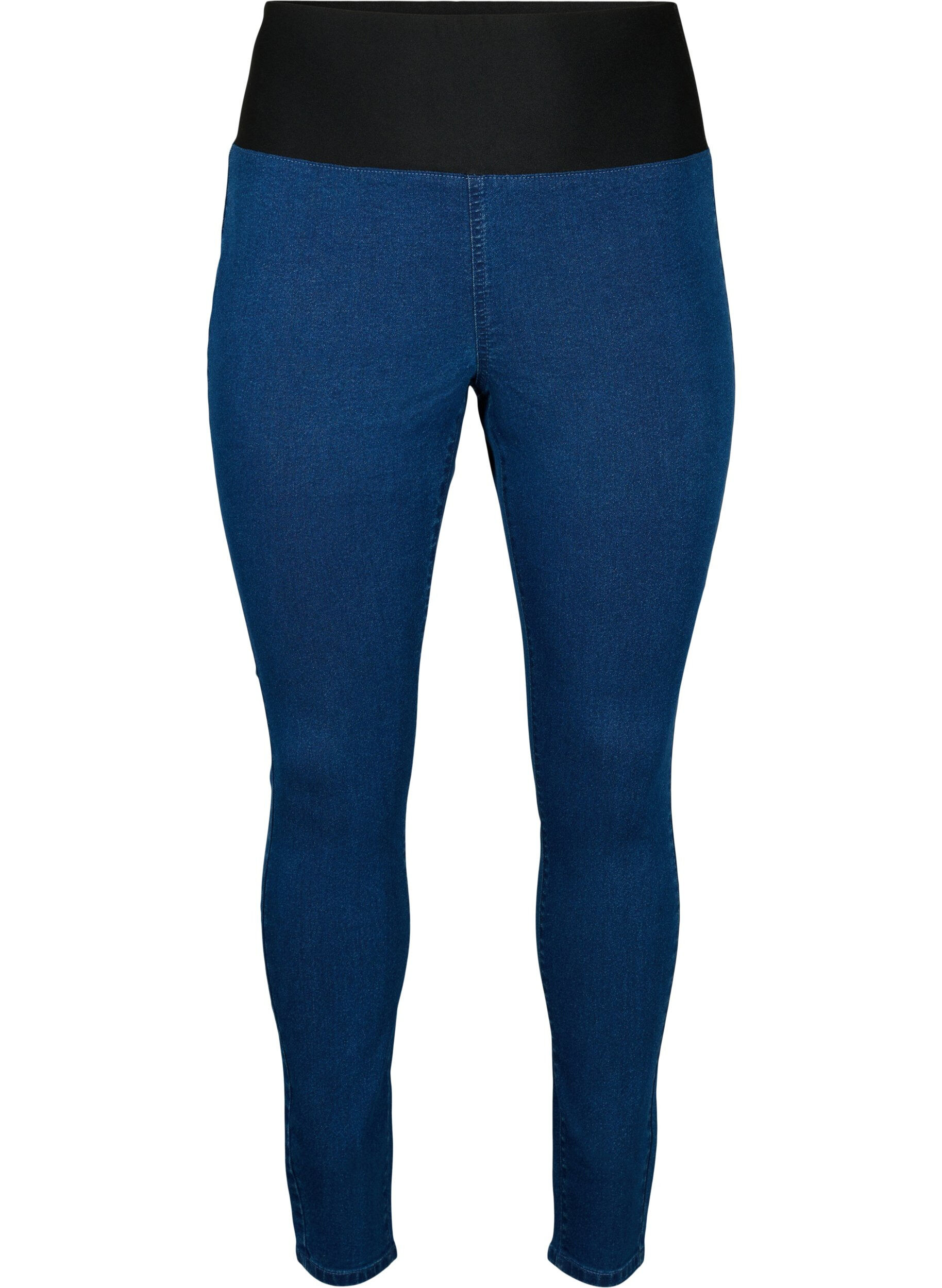 ZizziFLASH - Jeggings met brede elastische tailleband, Blauw, Packshot image number 0