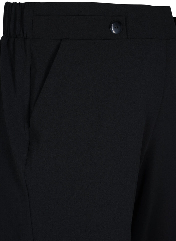7/8 broek met losse pasvorm, Zwart, Packshot image number 2