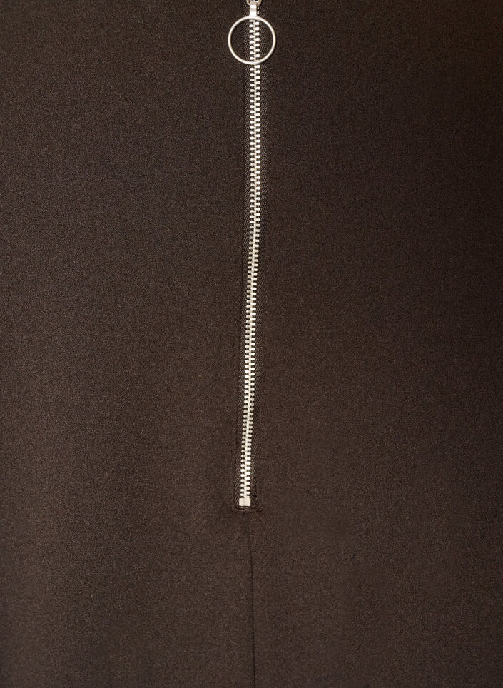 Korte jurk in A-lijn met 3/4-mouwen, Bruin, Packshot image number 3