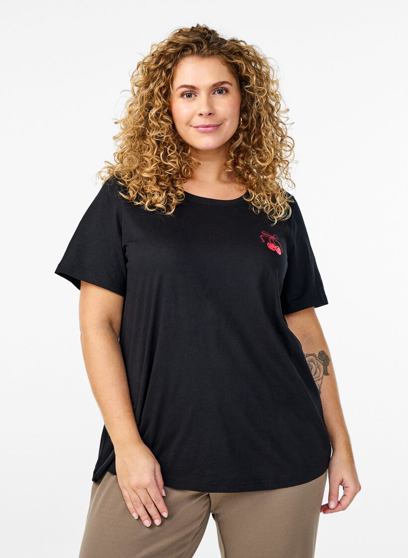 FLASH &ndash; T-shirt avec motif, Noir, Model image number 0