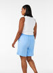 Korte broek met zakken en hoge taille, Blauw, Model image number 2