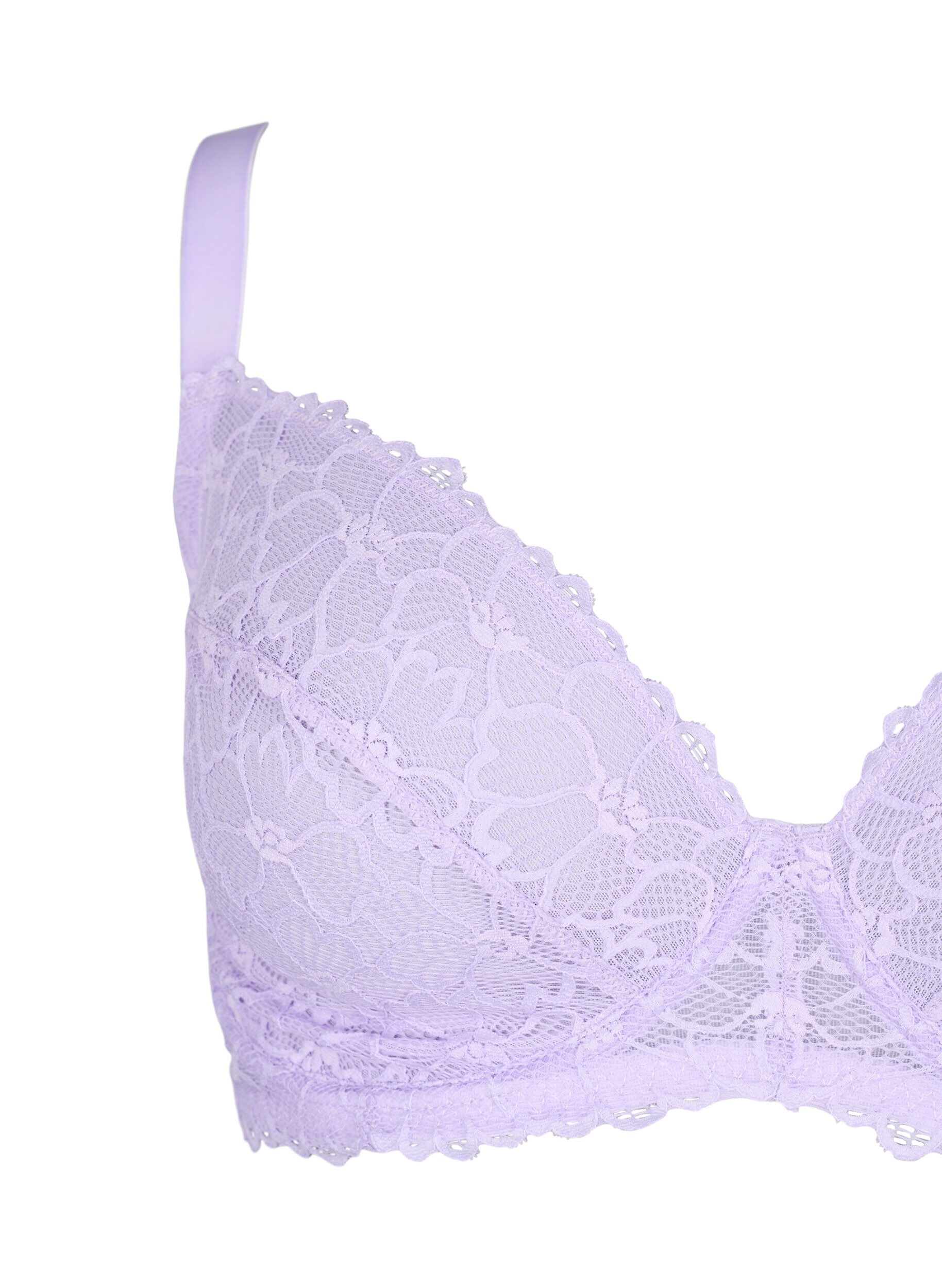 Zizzi Soutien-gorge en dentelle avec armatures, Mauve, Packshot image number 2