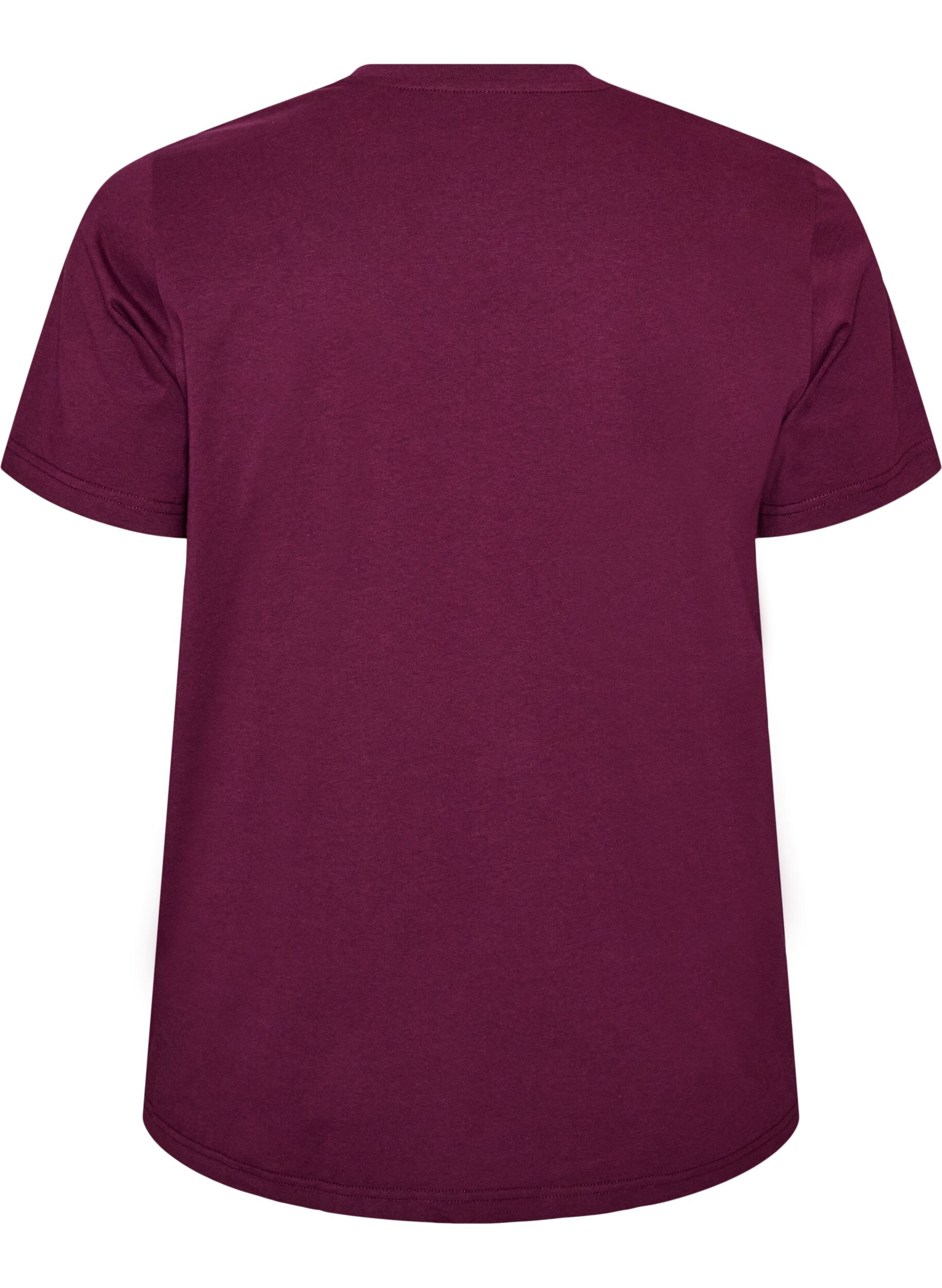 ZizziT-shirt met bloemenborduursel en strassteentjes, Paars, Packshot image number 1
