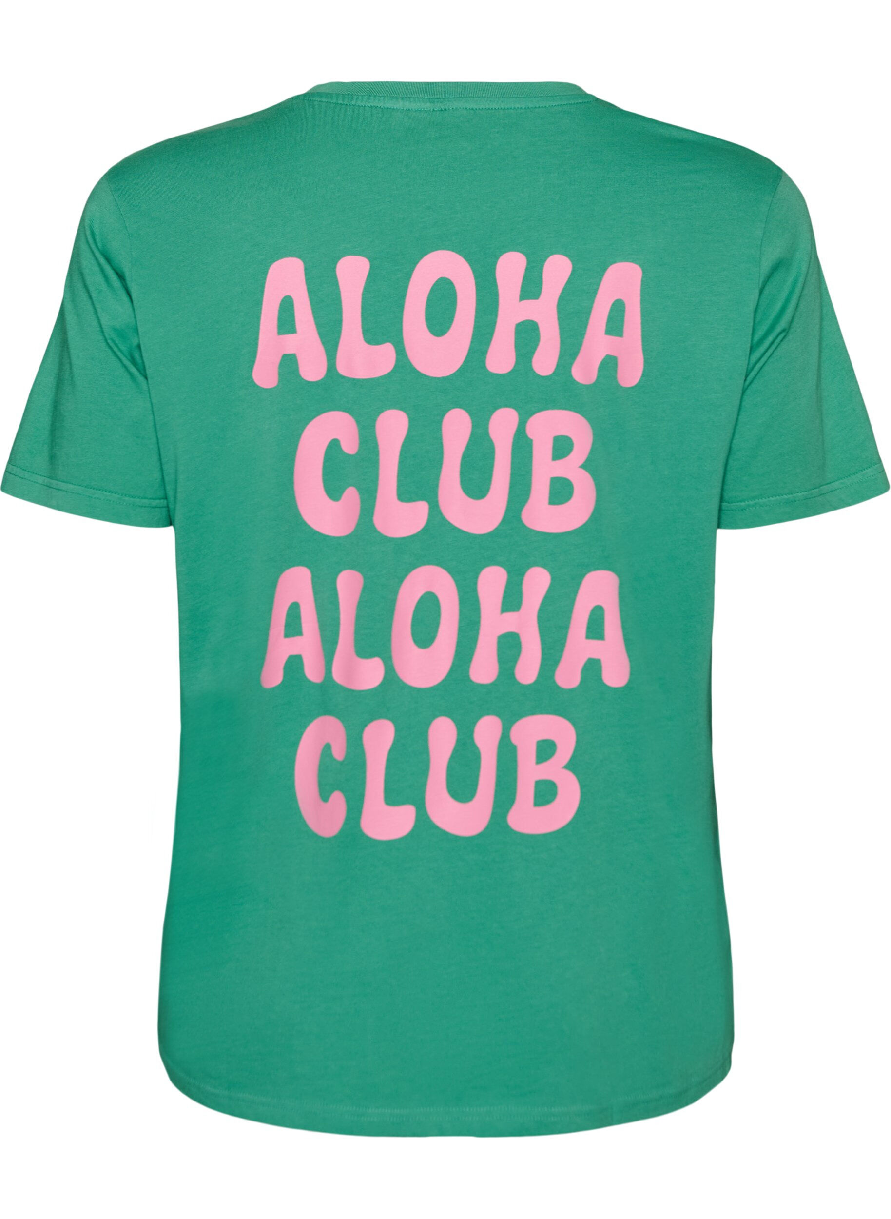 ZizziT-shirt en coton biologique avec impression au dos, Vert, Packshot image number 1