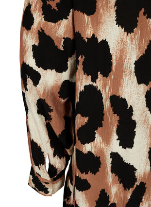 Midi-jurk met luipaardprint, Black AOP, Packshot image number 3