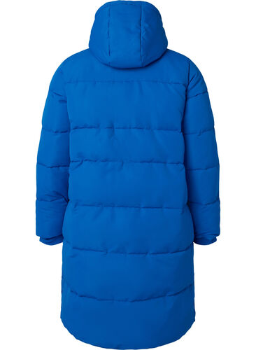 Longue veste polaire avec poches et capuche, French Blue, Packshot image number 1