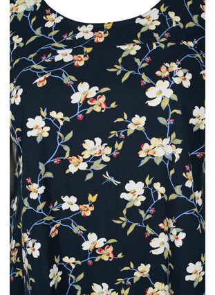 Katoenen jurk met korte mouwen en print, Vulcan Flower AOP, Packshot image number 2