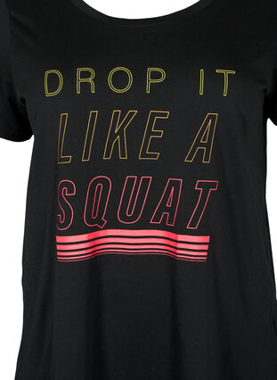 T-shirt de sport avec imprimé, Black w. Drop It, Packshot image number 2
