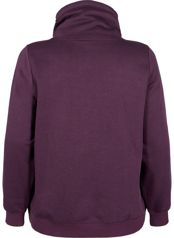 FLASH - Sweatshirt met hoge kraag, Plum Perfect, Packshot image number 1