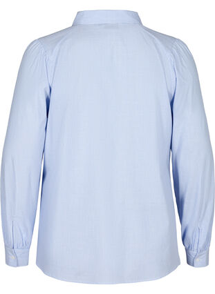 Chemise en coton à rayures, White/Blue stripe, Packshot image number 1
