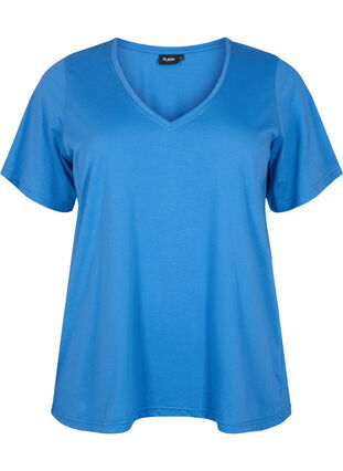 FLASH - T-shirt avec col en V, Ultramarine, Packshot image number 0