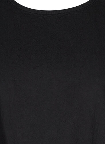 Mouwloze katoenen jurk met a-lijn, Black, Packshot image number 2