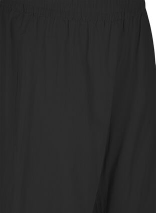Pantalon 7/8 en coton mélangé avec du lin, Black, Packshot image number 2
