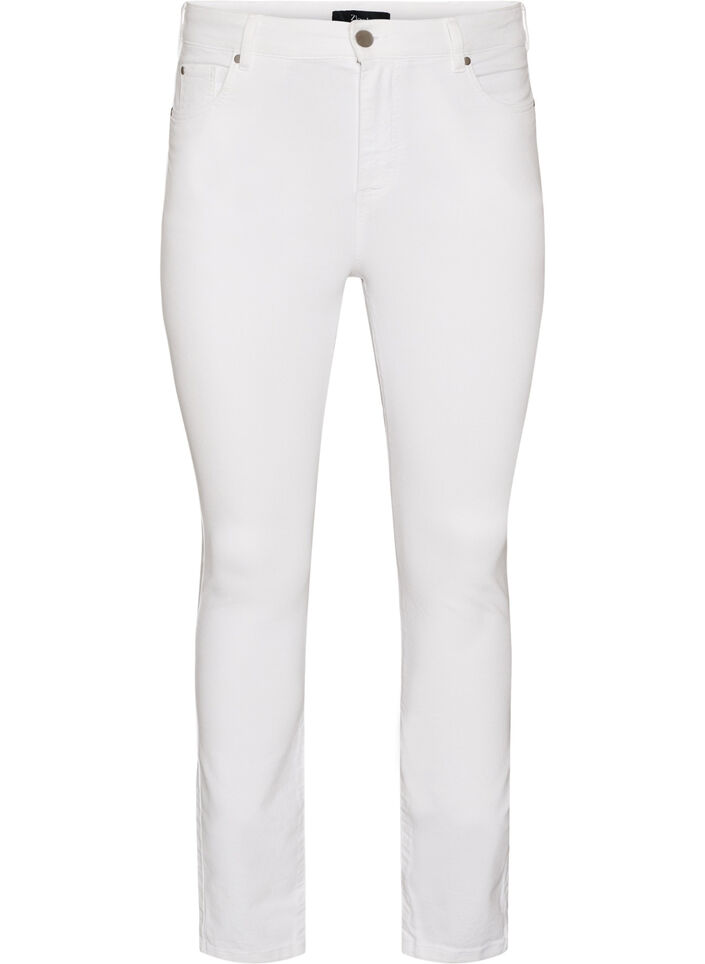 Amy super slim fit jeans met hoge taille, Wit, Packshot image number 0