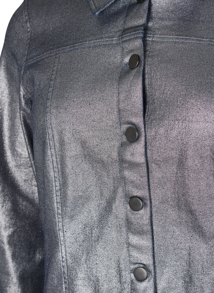  Veste en jean courte argentée, Gun Silver, Packshot image number 2