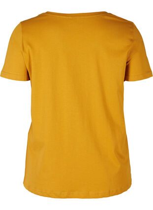 Katoenen t-shirt met print, Harvest Gold 72, Packshot image number 1