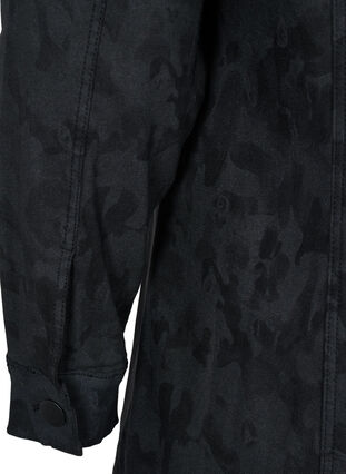 Robe imprimée avec col et boutons, Black, Packshot image number 3