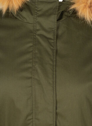 Short parka jacket with faux-fur hood, Forest Night, Packshot image number 2