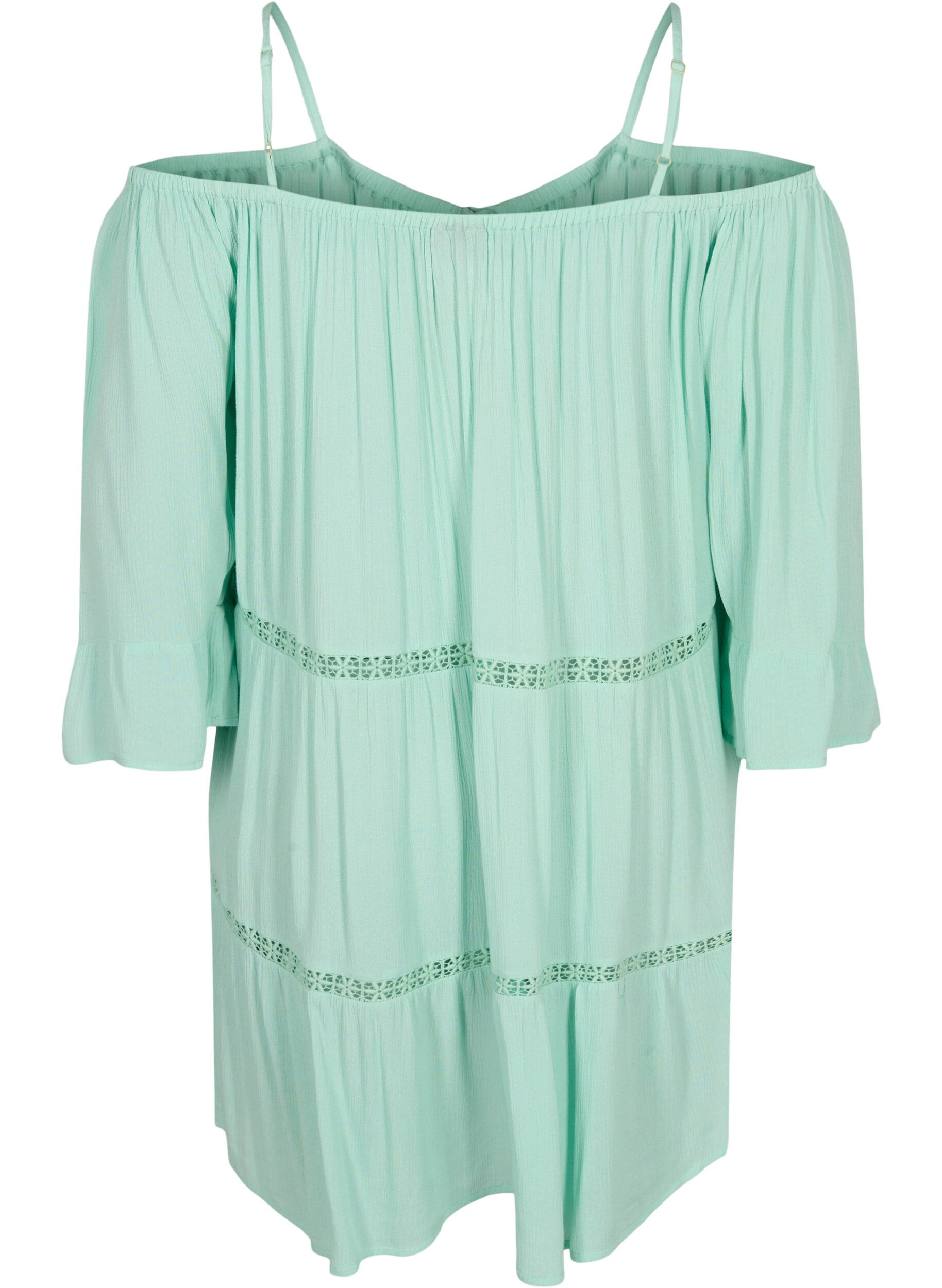 ZizziStrandtuniek met off-shoulder, Brook Green, Packshot image number 1