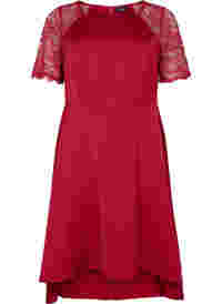 Midi-jurk met korte kanten mouwen