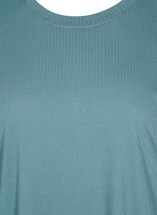 T-shirt à manches courtes en qualité côtelée, Goblin Blue, Packshot image number 2