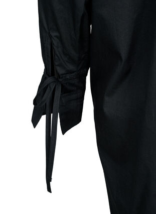 Nauwsluitende kanten blouse met lange mouwen, Black, Packshot image number 3
