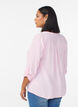 Blouse in katoenen mousseline met broderie anglaise, Roze, Model image number 2
