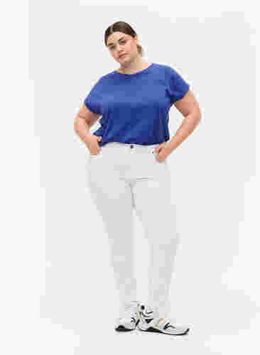 T-shirt à manches courtes en coton mélangé, Royal Blue, Model image number 2