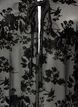 Blouse en maille ouverte devant avec motif floral, Noir, Packshot image number 2
