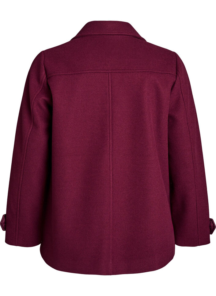 Manteau court avec fermeture &agrave; double-boutonnage, Bordeaux, Packshot image number 1
