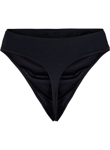 kleurstof Uitwerpselen Aardbei Bikini string met normale taille - Zwart - Maat 42-60 - Zizzi