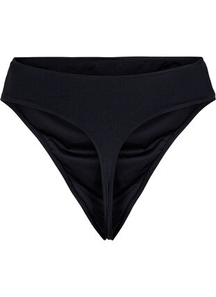 Bikini string met normale taille, Black, Packshot image number 1