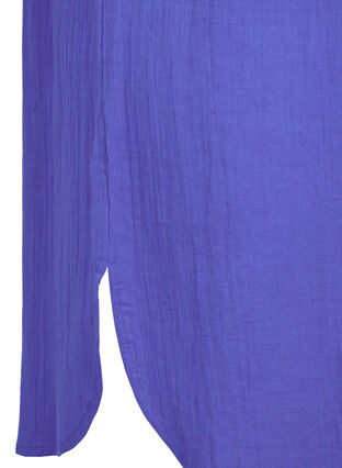 Mouwloze katoenen jurk met a-lijn, Dazzling Blue, Packshot image number 3
