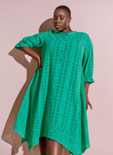 Robe en coton en broderie anglaise, Holly Green, Image image number 0