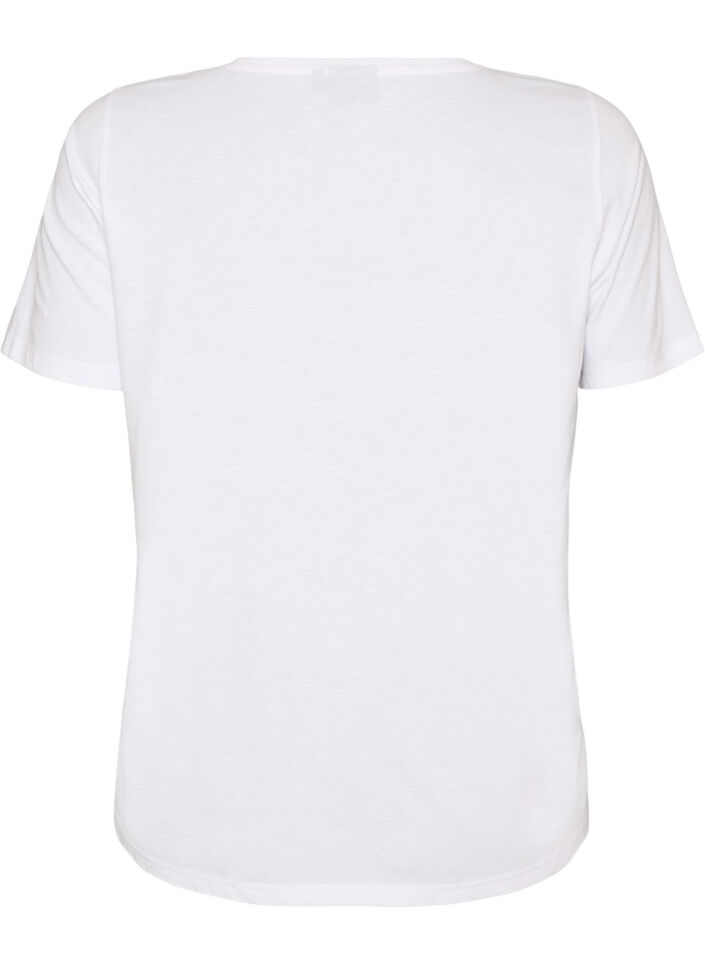 T-shirt imprim&eacute;, Blanc, Packshot image number 1