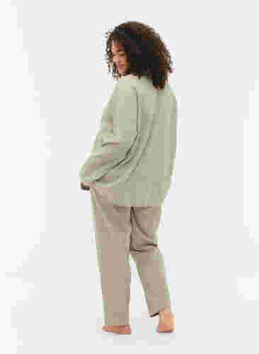Pantalon en coton avec structure, Seagrass , Model image number 1