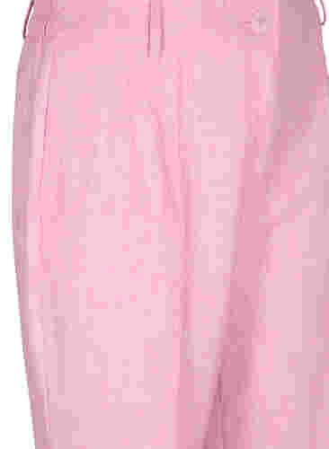 Gemêleerde broek met elastiek en knoopsluiting, Rosebloom, Packshot image number 2