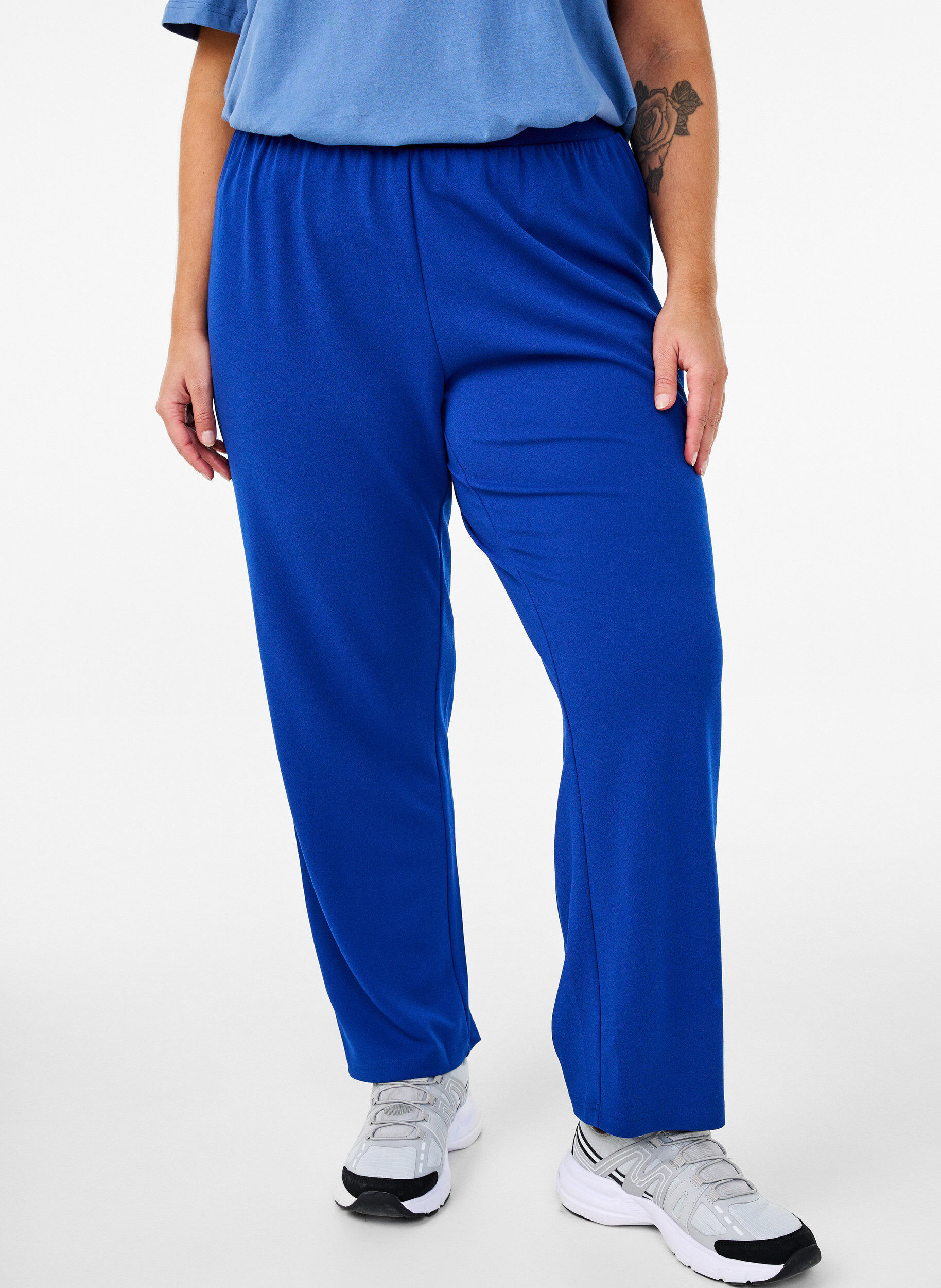 ZizziFLASH - Broek met rechte pasvorm, Blauw, Model image number 2
