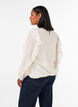 Blouse met ruches en ballonvorm, Vanille, Model image number 2
