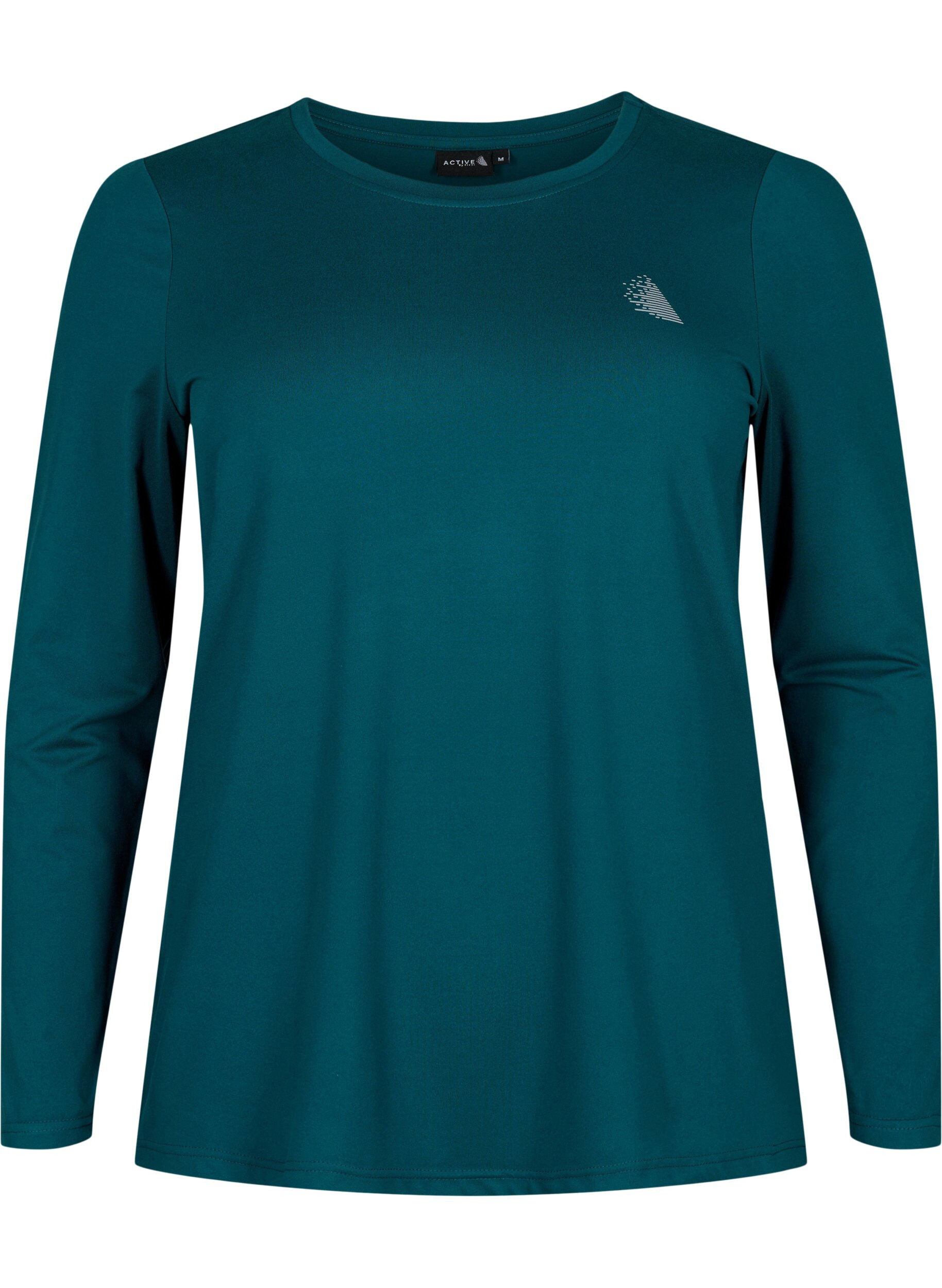 Zizzi Chemise d'entra&icirc;nement &agrave; manches longues, Deep Teal, Packshot image number 0