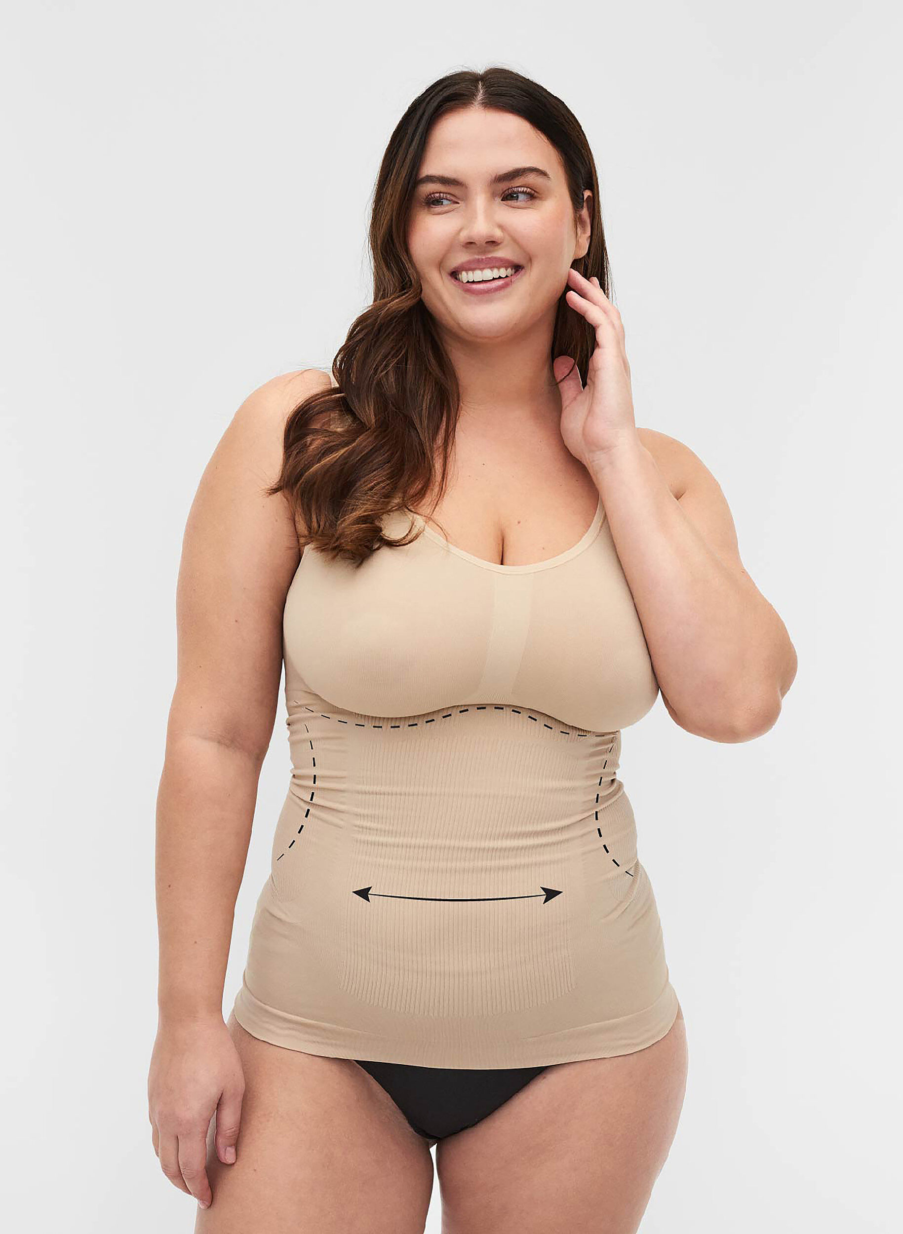 Haut galbant, Beige, Model