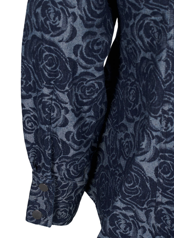Chemise en jean avec motif de roses, Denim Rose AOP, Packshot image number 3