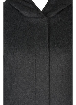Veste à capuche avec laine, Dark Grey Melange, Packshot image number 2