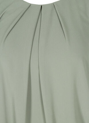 Korte blouse met losse mesh mouwen, Agave Green, Packshot image number 2