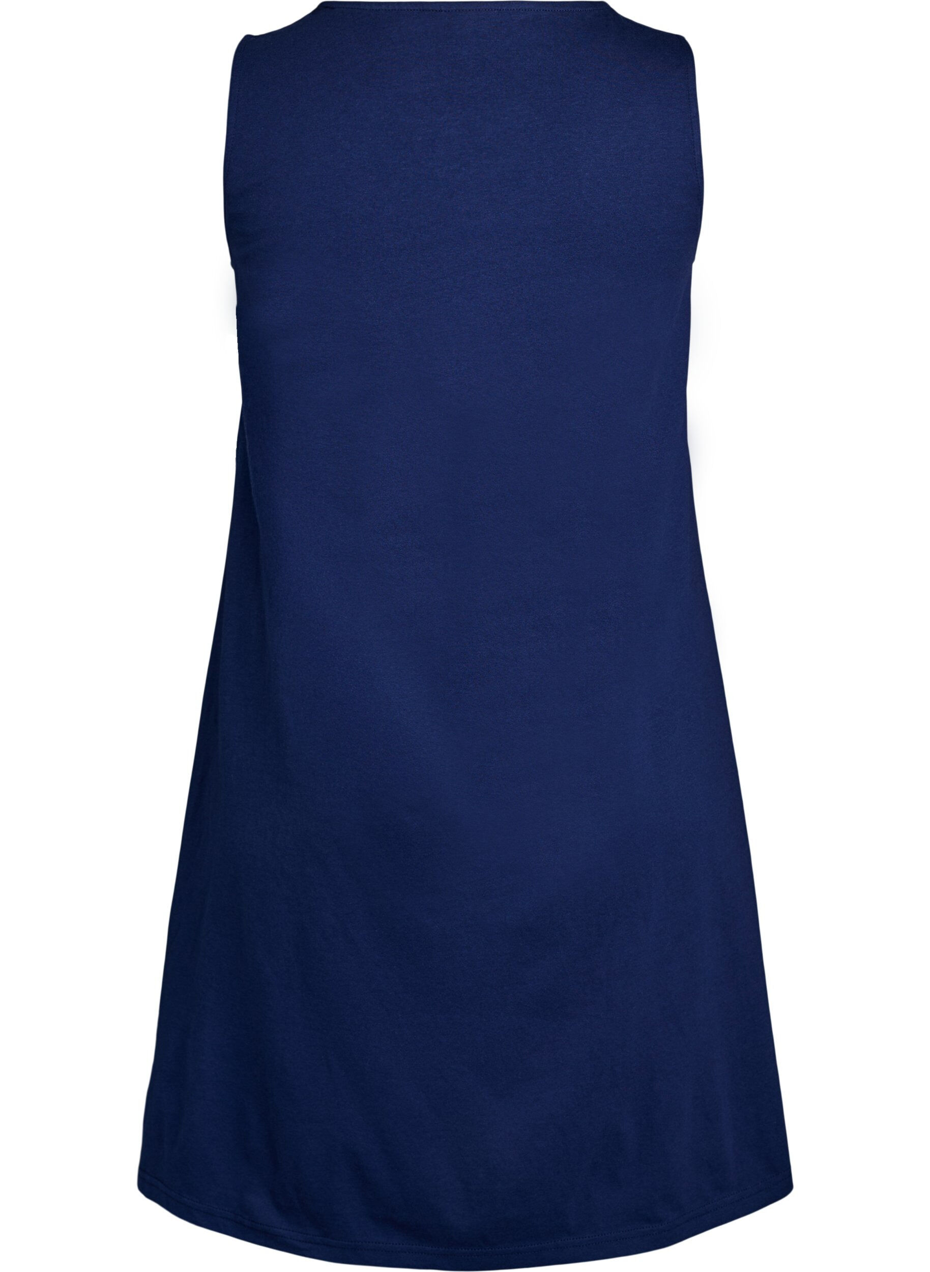 ZizziMouwloze A-lijn jurk, Blauw, Packshot image number 1