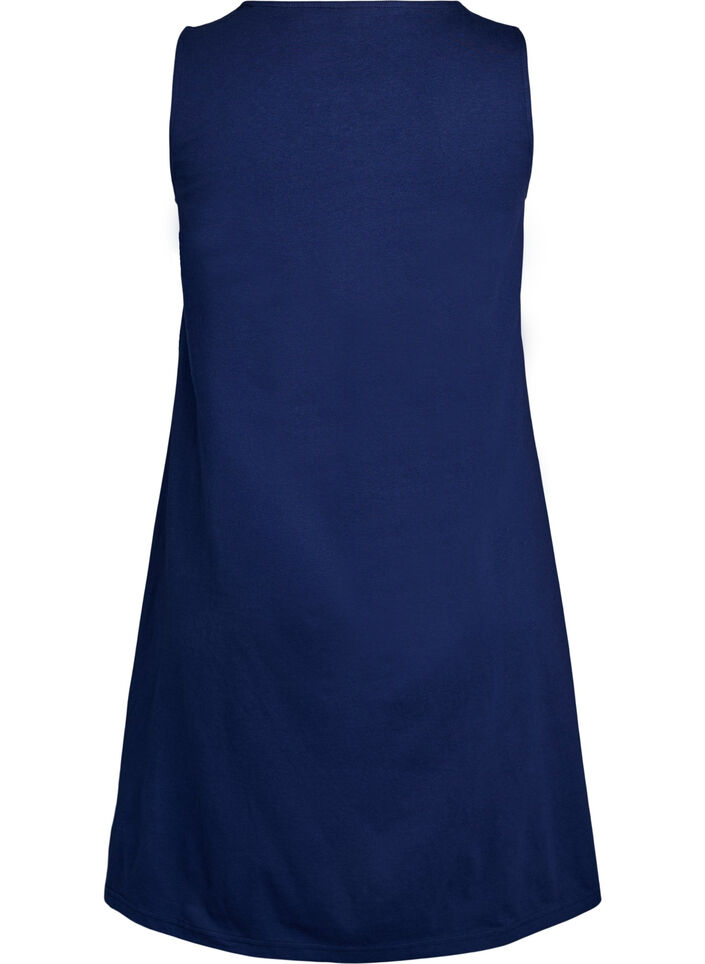 Mouwloze A-lijn jurk, Blauw, Packshot image number 1