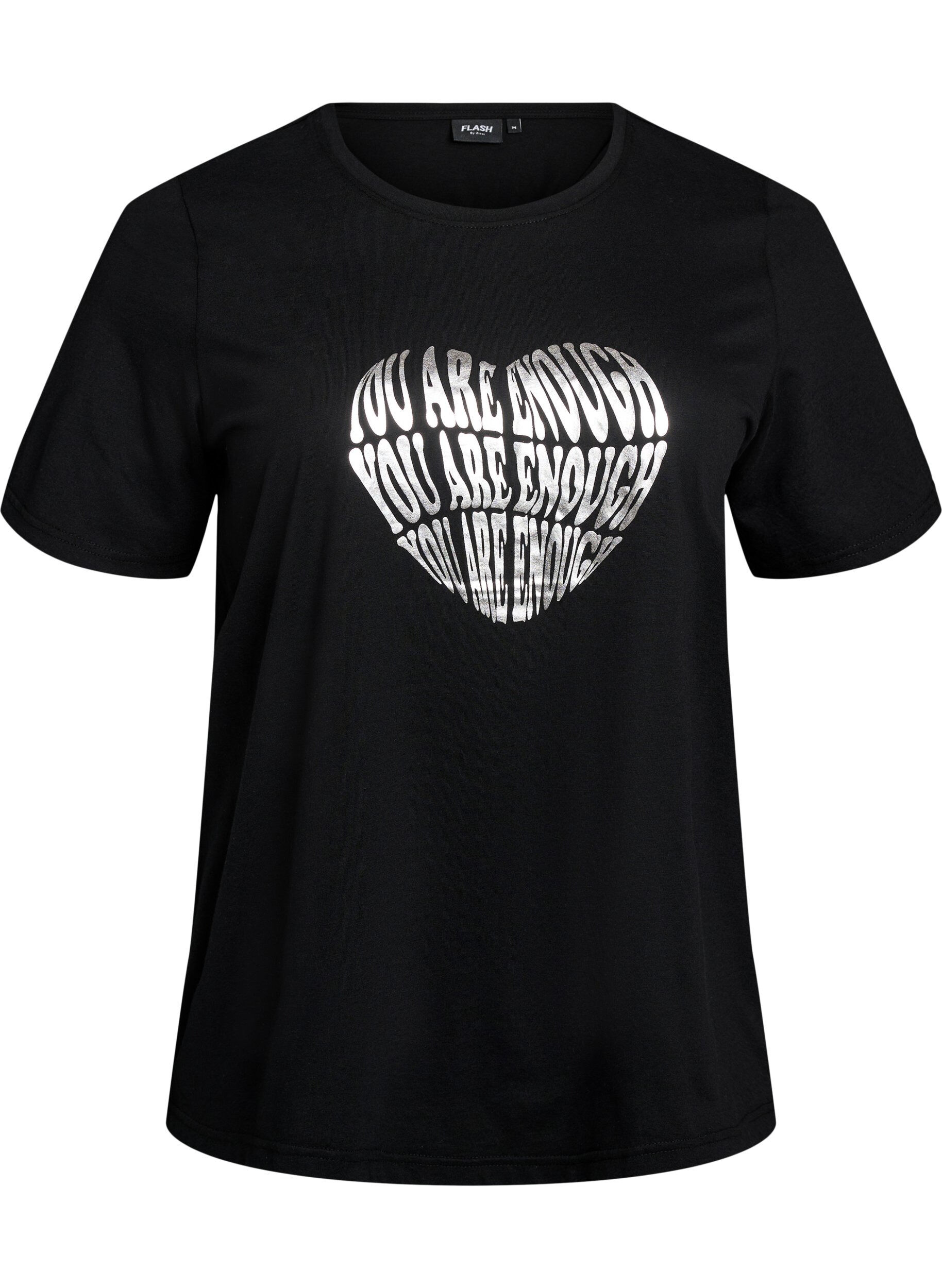 ZizziT-shirt imprim&eacute;, Noir, Packshot image number 0