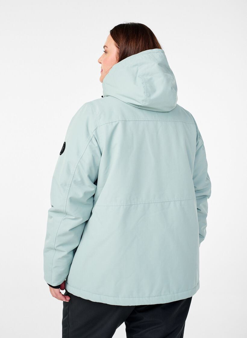 Anorak de ski fonctionnel avec capuche, Vert clair, Model image number 2